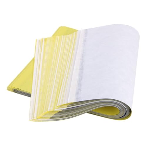 PEPLAYTAL 50 Stück Transferpapier Thermotransferfolie für Anfänger Künstlerbedarf Wiederverwendbar mit Schützender Beschichtung Geeignet für Thermokopierer und Tattoo Schablonen PEPLAYTAL 50 Stück Transferpapier Thermotransferfolie für Anfänger Künstlerbedarf Wiederverwendbar mit Schützender Beschichtung Geeignet für Thermokopierer und Tattoo Schablonen von PEPLAYTAL
