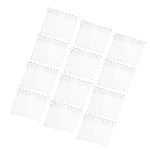 PEPLAYTAL 50 Stück Transparente PVC Etikettenhalter mit Drahtbügel Klare Preisschildhalterung für Supermarktregale Vielseitige Regaletiketten zur Einfachen Waren Preiskennzeichnung im von PEPLAYTAL