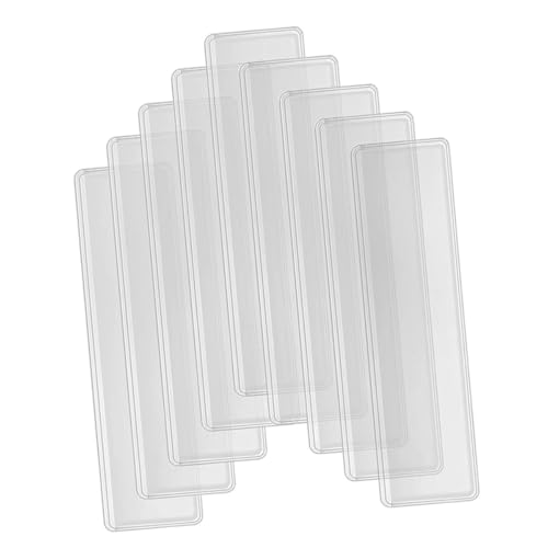 PEPLAYTAL 50 Stück Transparente Selbstklebende Kartenhalter aus PVC Robuste Etikettenaufbewahrung und Schutz für Büro Schule Lager Geeignet als Kreditkarten organizer und Folio ordner von PEPLAYTAL
