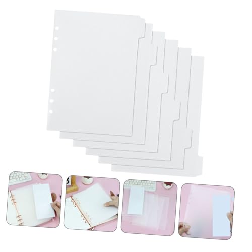 PEPLAYTAL 6 Blätter Binder Taschen Teilig Transparent Kunststoff Beutel mit Ohren für Budgetplaner Vielseitige Ordnertaschen zum Organisieren von Karten Quittungen Dokumenten und von PEPLAYTAL
