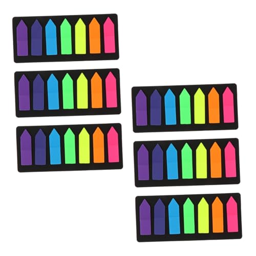 PEPLAYTAL 6 Sätze Selbstklebende Memo Pads mit Farbigen Marker markern Abreißbare Haftnotizen Tragbare Notizzettel Fluoreszierende Label Sticker für Büro Schule und Zuhause PEPLAYTAL 6 Sätze Selbstklebende Memo Pads mit Farbigen Marker markern Abreißbare Haftnotizen Tragbare Notizzettel Fluoreszierende Label Sticker für Büro Schule und Zuhause von PEPLAYTAL