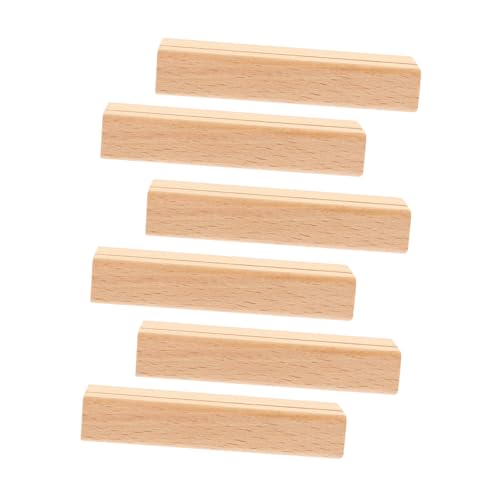 PEPLAYTAL 6 Stück Holz Kartenhalter Tischständer für Visitenkarten Memo Fotos Platzkartenhalter für Büro Hochzeit Party Dekoration Natürlicher Look Vielseitig Verwendbar von PEPLAYTAL