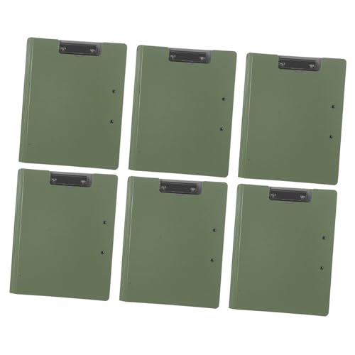 PEPLAYTAL 6 Stück Klemmbrett Ordner mit Doppelklammern Stabiles Schreibbrett und Papierhalter Multifunktionaler Dokumentenorganizer für Büro Schule und Baustelle Teiliges von PEPLAYTAL
