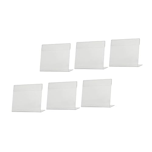 PEPLAYTAL 6 Stück Teiliges Acryl Preisschild Display Langlebige Transparente Preisschilderhalter für Supermarkt Praktische Tischaufsteller für Preisetiketten für Präsentation PEPLAYTAL 6 Stück Teiliges Acryl Preisschild Display Langlebige Transparente Preisschilderhalter für Supermarkt Praktische Tischaufsteller für Preisetiketten für Präsentation von PEPLAYTAL