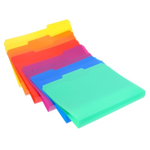 PEPLAYTAL 6 Stück Teiliges Farbiger Pp ordner Langlebige Kunststoff mappe für Büroorganisation Vielseitige Kleine Ablage Schützende Dokumentenmappe Praktischer Aktenordner für Effizientes von PEPLAYTAL