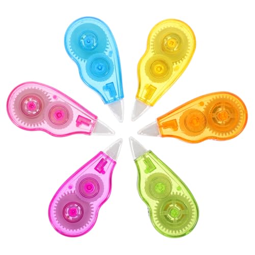 PEPLAYTAL 6 Stück Teiliges Korrekturband Weiß Tragbares Stark Haftendes Korrekturband ohne Trocknungszeit Einfach zu Verwenden für Schule Büro und Zuhause Leicht und Präzise Korrigierend PEPLAYTAL 6 Stück Teiliges Korrekturband Weiß Tragbares Stark Haftendes Korrekturband ohne Trocknungszeit Einfach zu Verwenden für Schule Büro und Zuhause Leicht und Präzise Korrigierend von PEPLAYTAL