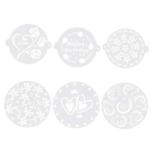 PEPLAYTAL 6 Stück Teiliges Kunststoff Torten Schablonen mit Filigranen Mustern Flexible Backvorlagen für Kuchen und Cupcake Dekoration Leicht zu Reinigen für Präzises Tortendesign und DIY PEPLAYTAL 6 Stück Teiliges Kunststoff Torten Schablonen mit Filigranen Mustern Flexible Backvorlagen für Kuchen und Cupcake Dekoration Leicht zu Reinigen für Präzises Tortendesign und DIY von PEPLAYTAL