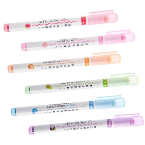 PEPLAYTAL 6 Stück Teiliges Marker set Farbige Journal stifte Schnell Trocknend Glatte Schreibleistung für Schüler Notizen Highlighting von PEPLAYTAL