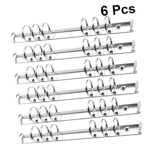 PEPLAYTAL 6 Stück Teiliges Metall Ringbuch Silber Binder Ringe Ø Langlebig Rostfrei mit Verschluss für Schule Büro Aktenordner Scrapbook Organizer PEPLAYTAL 6 Stück Teiliges Metall Ringbuch Silber Binder Ringe Ø Langlebig Rostfrei mit Verschluss für Schule Büro Aktenordner Scrapbook Organizer von PEPLAYTAL