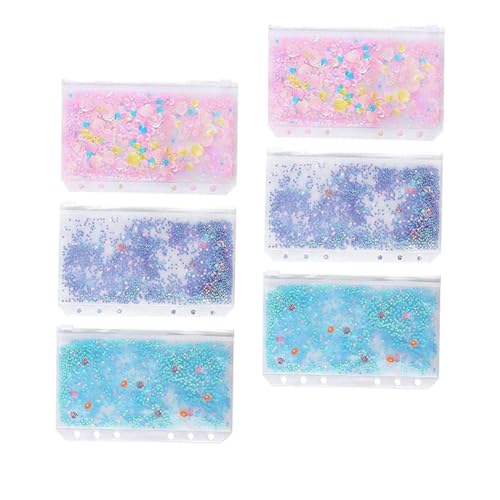PEPLAYTAL 6 Stück Teiliges Notizbuch Zubehör mit Glitzer Zipper Taschen Binder Aufbewahrungstaschen für Dokumente Karten und Loseblätter Praktische Organizer für Büro Schule und Reisen PEPLAYTAL 6 Stück Teiliges Notizbuch Zubehör mit Glitzer Zipper Taschen Binder Aufbewahrungstaschen für Dokumente Karten und Loseblätter Praktische Organizer für Büro Schule und Reisen von PEPLAYTAL