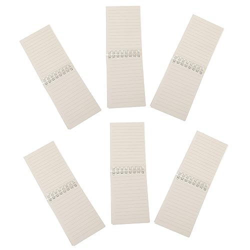 PEPLAYTAL 6 Stück Teiliges Spiralnotizbuch mit Transparentem Mattiertem PP Cover Stabiles Büro Coil Notepad Linierte Blätter Handlich und Tragbar für Büro Schule und Reise Effiziente von PEPLAYTAL