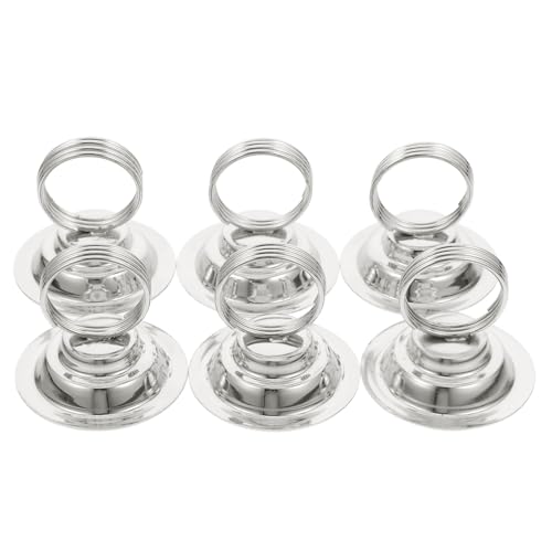 PEPLAYTAL 6 Stück Teiliges Tischkartenhalter aus Langlebigem Metall mit Stabilem Sockel Minimalistisches Design für Hochzeit Restaurant und Bankett Praktisch und Rostfrei für Tischnummern von PEPLAYTAL