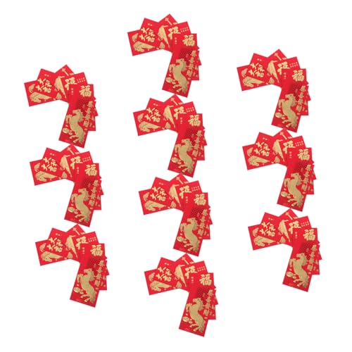 PEPLAYTAL 60 Stück Rote Umschläge Jahr Des Pferdes Kreative Chinesische Neujahrsumschläge für Frühlingsfest Hochzeit Geburtstag Traditionelle Hongbao Geldbeutel für Glück und Segen von PEPLAYTAL