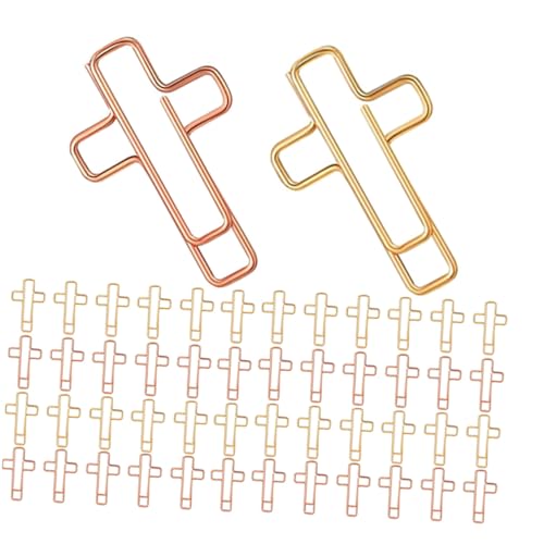 PEPLAYTAL 60 Stück Teiliges Büroklammern Kreuzform Gold und Roségold Niedliche Metall Lesezeichenklammern für Bibel Tagebuch Büro Schule und Zuhause Langlebige Vielseitige Papierklammern mit PEPLAYTAL 60 Stück Teiliges Büroklammern Kreuzform Gold und Roségold Niedliche Metall Lesezeichenklammern für Bibel Tagebuch Büro Schule und Zuhause Langlebige Vielseitige Papierklammern mit von PEPLAYTAL