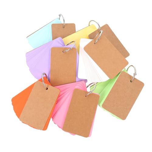 PEPLAYTAL 7 Sätze Multifunktionale Bunte Blanko Karteikarten mit Ringbindung Leichte DIY Memo Cards für Notizen Wortkarten und Organisationshilfen für Schule Büro und Reisen PEPLAYTAL 7 Sätze Multifunktionale Bunte Blanko Karteikarten mit Ringbindung Leichte DIY Memo Cards für Notizen Wortkarten und Organisationshilfen für Schule Büro und Reisen von PEPLAYTAL