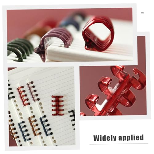 PEPLAYTAL 7 Stück Teiliges Fünf loch Segmentierter Ringbuch mechanismus Flexibler Glatter Oberfläche Robuster Binderclip für Lose Kreatives DIY Scrapbook Zubehör Geeignet für Schüler und von PEPLAYTAL