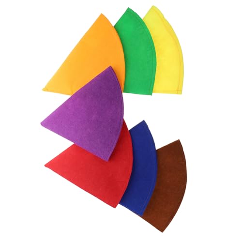 PEPLAYTAL 7 Stück Teiliges Zwergenmützen Filzset Weihnachten Cosplay Party Hüte Bunte Hautfreundliche Leichte Deko für Halloween Karneval Geburtstagsfeier Geeignet von PEPLAYTAL
