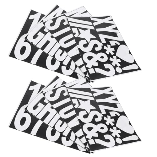 PEPLAYTAL 8 Blatt Teiliges Mülleimer Aufkleber Selbstklebende Nummern und Buchstaben Sticker Wetterfest PVC Mülltonnenetiketten für Individuelle Hausnummern und Adressen Außenbereich von PEPLAYTAL