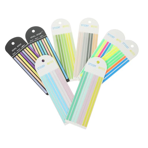 PEPLAYTAL 8 Sätze Teiliges Transparente Bunte Haftnotizen mit Klebenden Lesezeichen und Index tabs Wiederverwendbare Notizstreifen für Bücher Notizbücher zum Markieren und Organisieren PEPLAYTAL 8 Sätze Teiliges Transparente Bunte Haftnotizen mit Klebenden Lesezeichen und Index tabs Wiederverwendbare Notizstreifen für Bücher Notizbücher zum Markieren und Organisieren von PEPLAYTAL