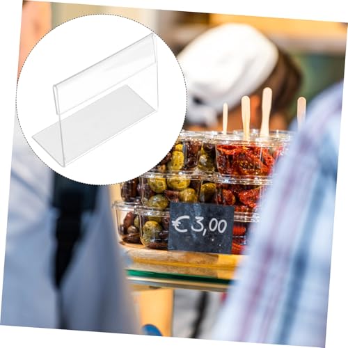 PEPLAYTAL 8 Stück Teiliges Förmige Acryl Schildhalter Transparent mit Breiter Basis Stabile Preisschildhalter Tischaufsteller für Werbung Büro Supermarkt Restaurant PEPLAYTAL 8 Stück Teiliges Förmige Acryl Schildhalter Transparent mit Breiter Basis Stabile Preisschildhalter Tischaufsteller für Werbung Büro Supermarkt Restaurant von PEPLAYTAL