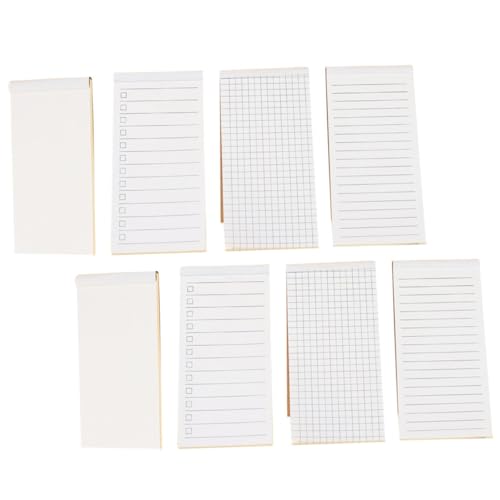 PEPLAYTAL 8 Stück Teiliges Memo Notizblock Abreißbare Notizblöcke aus Kraftpapier Multifunktionale Schreibblöcke mit Raster To do Blankoseiten Praktisches Büro Schulzubehör für Zuhause und von PEPLAYTAL