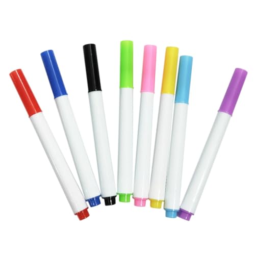 PEPLAYTAL 8 Stück Teiliges Whiteboard Marker Abwischbare Filzstifte Bunte Wasserbasierte Dry Erase Marker für Schule Büro Kreative Malerei und Schreiben von PEPLAYTAL