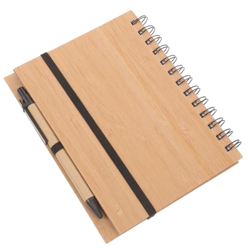 PEPLAYTAL Bamboo Cover Notepad Spiral Journal Notebook für Büro und Schule Langlebiger Tragbarer Planer mit Großzügigem Schreibbereich für Studenten Lehrer und Büroangestellte PEPLAYTAL Bamboo Cover Notepad Spiral Journal Notebook für Büro und Schule Langlebiger Tragbarer Planer mit Großzügigem Schreibbereich für Studenten Lehrer und Büroangestellte von PEPLAYTAL