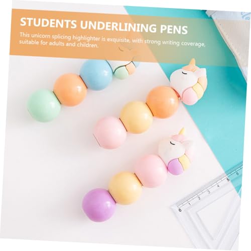 PEPLAYTAL Cartoon Highlighter Farbenfroher Mini Marker mit Wasserbasiertem Stift für Notizbuch Markierungen Journaling DIY Scrapbooking Schule und Büro Tragbar und Zufällige Zufällige Farbe von PEPLAYTAL