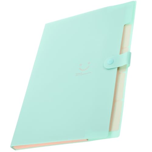 PEPLAYTAL Dokumentenmappe Fächer Erweiterbar Folder Organizer für Büro Schule Empfangsscheine Papieraufbewahrung Multipocket Ablage Tasche Grün von PEPLAYTAL