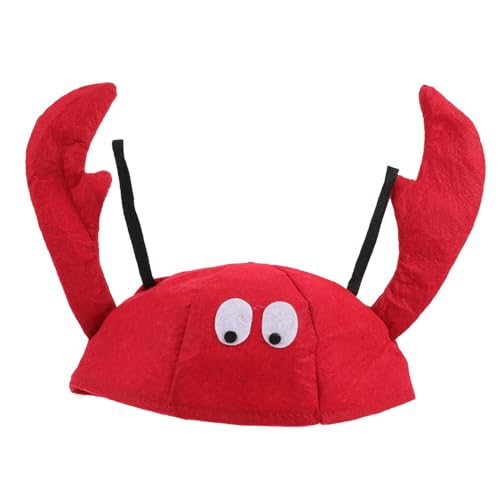 PEPLAYTAL Flanell Hummer Hut Rot Karneval Kostüm Tierhut Unisex Fasching Halloween Party Accessoire PEPLAYTAL Flanell Hummer Hut Rot Karneval Kostüm Tierhut Unisex Fasching Halloween Party Accessoire von PEPLAYTAL