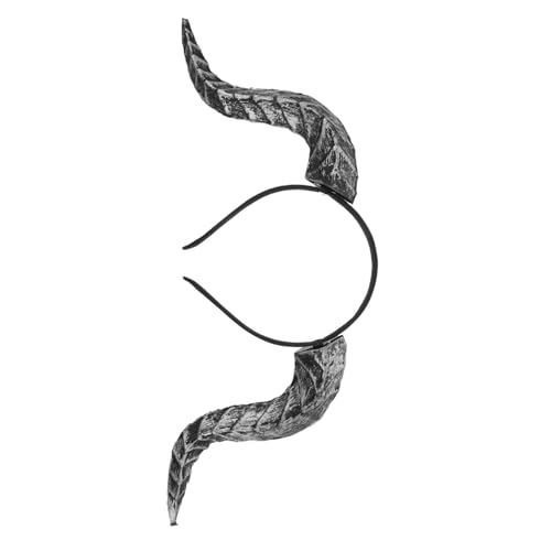 PEPLAYTAL Gothic Dämonen Hörner Haarreif mit Abnehmbaren Hörnern Vielseitiges Cosplay Zubehör für Halloween Steampunk und Mittelalterliche Kostümpartys Bequemes Kopfband für Damen und Herren von PEPLAYTAL