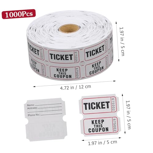 PEPLAYTAL Graue Raffle Tickets Einzeln Perforierte Gewinnlose aus Dickem Papier Einsetzbar für Veranstaltungen Verlosung und Partyspiele Praktische Event tickets Bulk von PEPLAYTAL