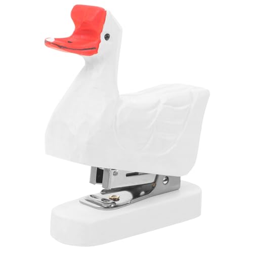PEPLAYTAL Handgefertigter Holz tacker Tierform Cartoon Design Stabiles Tragbares Heftgerät für Bürobedarf Kreatives Mini heftgerät Weißer Gänse stapler PEPLAYTAL Handgefertigter Holz tacker Tierform Cartoon Design Stabiles Tragbares Heftgerät für Bürobedarf Kreatives Mini heftgerät Weißer Gänse stapler von PEPLAYTAL