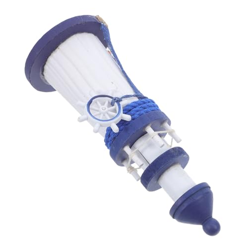PEPLAYTAL Holz Leuchtturm Deko Marineblau Mediterraner Stil Nautische Holzfigur Handgefertigt Robust Für Wohnzimmer Ablage Küchendeko Für Strandliebhaber PEPLAYTAL Holz Leuchtturm Deko Marineblau Mediterraner Stil Nautische Holzfigur Handgefertigt Robust Für Wohnzimmer Ablage Küchendeko Für Strandliebhaber von PEPLAYTAL