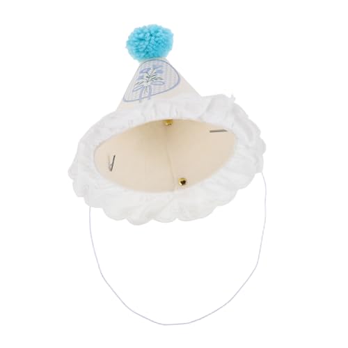 PEPLAYTAL Kindergeburtstag Blau mit Pom Pom und Spitzenbesatz Leichter Kleiner für Jungen und Mädchen Lustige Geburtstagsdekoration für Drinnen und Draußen für Fotos und Feiern von PEPLAYTAL