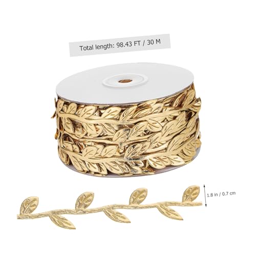 PEPLAYTAL Künstliches Blattband Stoffband mit Goldfarbenen Blättern Flexibles Weiches Dekoband für Hochzeit Party Basteln Vielseitig Einsetzbares Reben Dekor für Kreative Dekoration PEPLAYTAL Künstliches Blattband Stoffband mit Goldfarbenen Blättern Flexibles Weiches Dekoband für Hochzeit Party Basteln Vielseitig Einsetzbares Reben Dekor für Kreative Dekoration von PEPLAYTAL