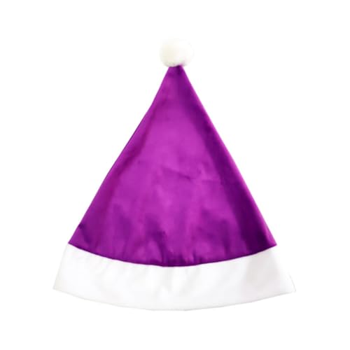 PEPLAYTAL Kurzflor Plüsch Weihnachtsmütze Nikolausmütze für Erwachsene Bühnenrequisit Festliche Xmas Deko Geschenkidee für Weihnachtsfeier von PEPLAYTAL
