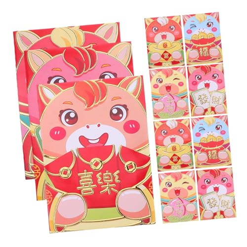 PEPLAYTAL Lunar Year Geldumschläge mit Cartoon Pferde Festliche Rote Umschläge für Frühlingsfest Traditionelle Hong Bao Geldbeutel für und Feierlichkeiten PEPLAYTAL Lunar Year Geldumschläge mit Cartoon Pferde Festliche Rote Umschläge für Frühlingsfest Traditionelle Hong Bao Geldbeutel für und Feierlichkeiten von PEPLAYTAL