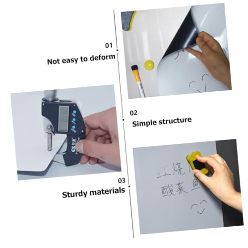 PEPLAYTAL Magnetischer Whiteboard aufkleber Beschreibbar Selbstklebend Wiederverwendbar für Kühlschrank und Glatte Metalloberflächen Magnetische Notizzettel Haftnotizen für Haushalt und von PEPLAYTAL