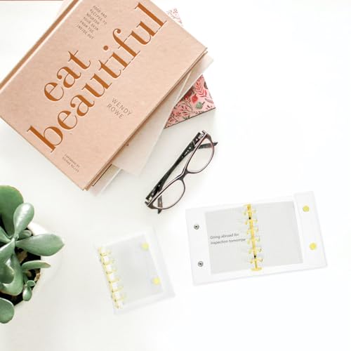 PEPLAYTAL Mini Ringbuch Notizbuch mit Doppelter Schnalle Abnehmbares Loseblatt Design Kreatives Tagebuch und Wochenplaner Langlebiges Scrapbook für Notizen und Skizzen Weiches Praktische von PEPLAYTAL
