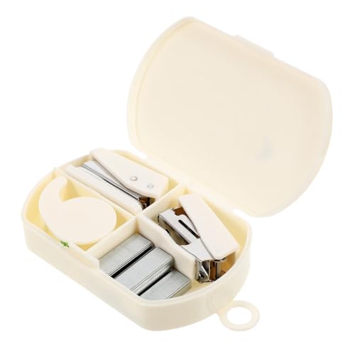 PEPLAYTAL Multifunktionaler Handlicher Werkzeugkasten Scrapbook mit Binder Hole Puncher Tape Dispenser Kompaktes Bürobedarf für DIY Handaccounting Zuhause und Büro von PEPLAYTAL