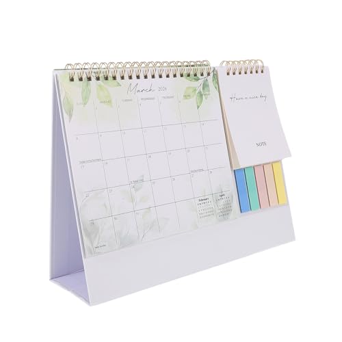 PEPLAYTAL Multifunktionaler Stehender Tischkalender Monatskalender mit Flip Design und Notizblock Kreativer Desktop Planer für Home Office und Schule Tagesplaner im Eleganten Stil von PEPLAYTAL