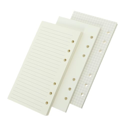 PEPLAYTAL Nachfüllpapier Teilig Blanko Liniert Kariert Praktisches Nachfüllbares Notizbuch Papier für Ringbuch Glattes Schreibpapier Vielseitig für Tagebuch Skizzen Bericht von PEPLAYTAL