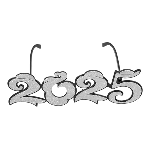 PEPLAYTAL Neujahrsbrille Partybrille aus Robustem Pc Material Lustige Partybrille für Silvester Geburtstagsfeiern Familienfeste und Festliche Anlässe von PEPLAYTAL