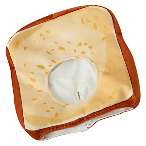 PEPLAYTAL Party Dekorative Toast Brot Hut Plüsch Material Komfortables Kopfschmuck Für Halloween Karneval Rollenspiel Zubehör von PEPLAYTAL