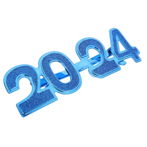 PEPLAYTAL Partybrille Blau Lustige Dekorative Brille als Fotorequisite für Neujahrsfeier und Festival Leichtes Kunststoffdesign für Gruppen und Familienfeiern von PEPLAYTAL