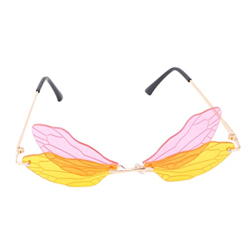 PEPLAYTAL Partybrille Libellenflügel Design Pc Material Festliche Brille für Erwachsene Fasching Foto Requisiten Sommeraccessoire von PEPLAYTAL