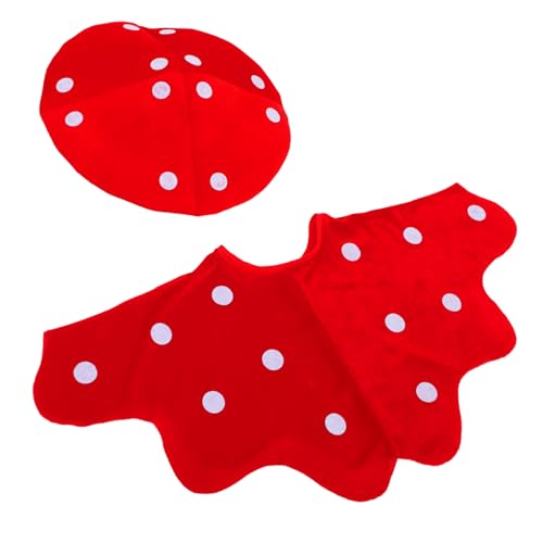 PEPLAYTAL Pilz kostümset mit Mütze und Umhang für Erwachsene und Auffälliges Mushroom Cosplay Zubehör für Karneval Halloween Bühnenauftritte und Partyveranstaltungen Vielseitig und von PEPLAYTAL