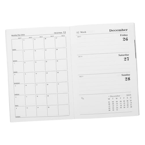 PEPLAYTAL Planer Notizbuch mit PU Lederumschlag Monats Monats und Wochenkalender Kompakter Englischer Terminplaner für Berufstätige Studenten und Unternehmer Praktischer Organizer für PEPLAYTAL Planer Notizbuch mit PU Lederumschlag Monats Monats und Wochenkalender Kompakter Englischer Terminplaner für Berufstätige Studenten und Unternehmer Praktischer Organizer für von PEPLAYTAL