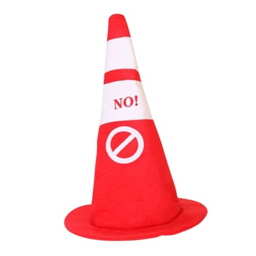 PEPLAYTAL Plüsch Verkehrsleitkegel Mütze Weicher Kostümhut für Erwachsene Halloween Party Cosplay Accessoire Leicht und Bequem für Damen und Herren Bühnenauftritte Karneval von PEPLAYTAL